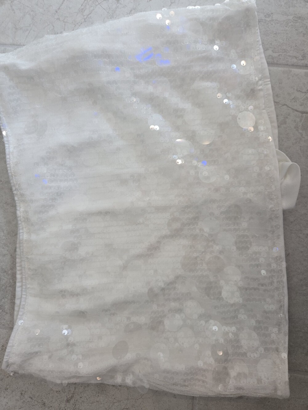 SHEIN White Sequin Mini Skirt - Sparkle Party Skirt